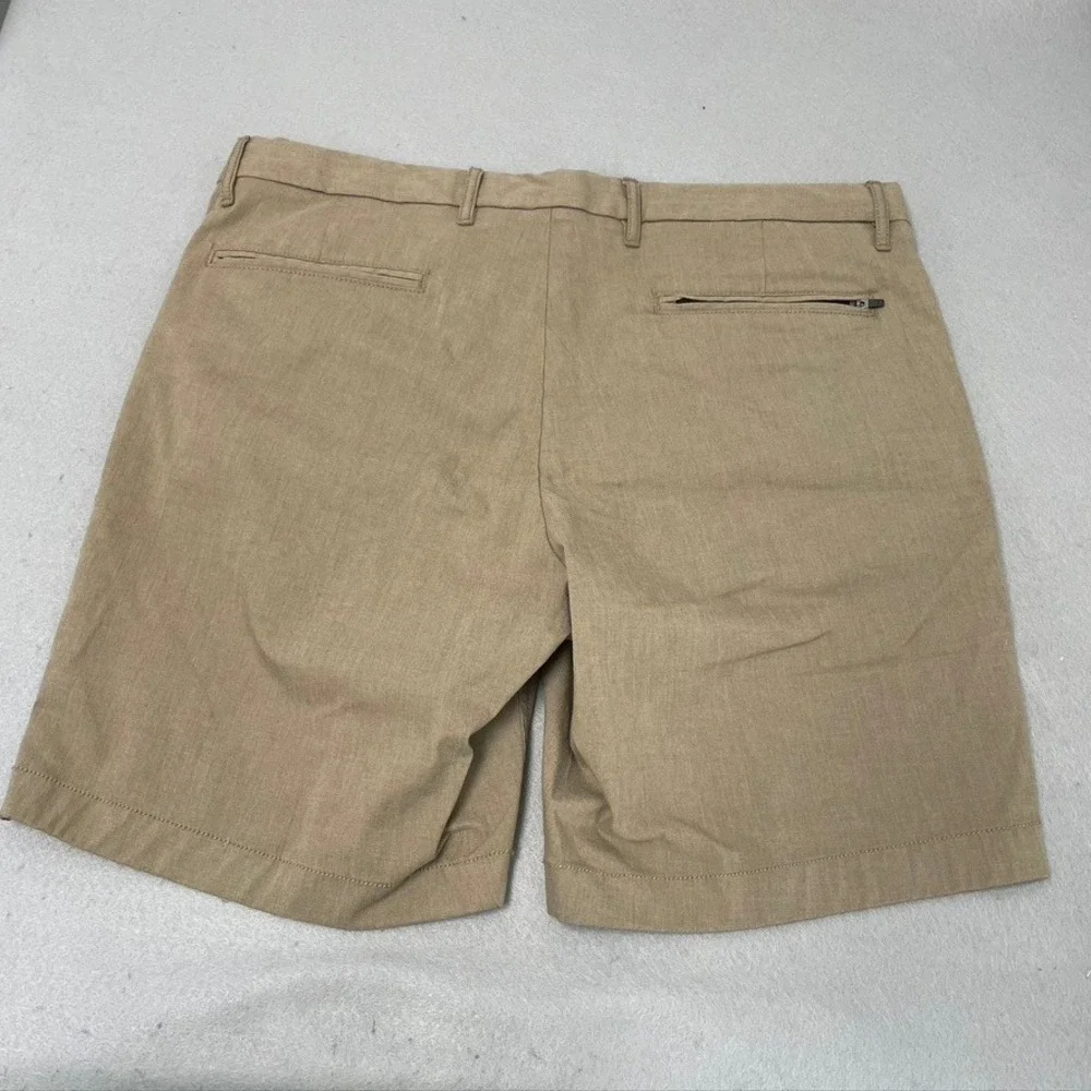 Nordstrom Tech-Smart Slim Fit Mens‎ 35W Tan Khaki Chino Shorts N0468215MN